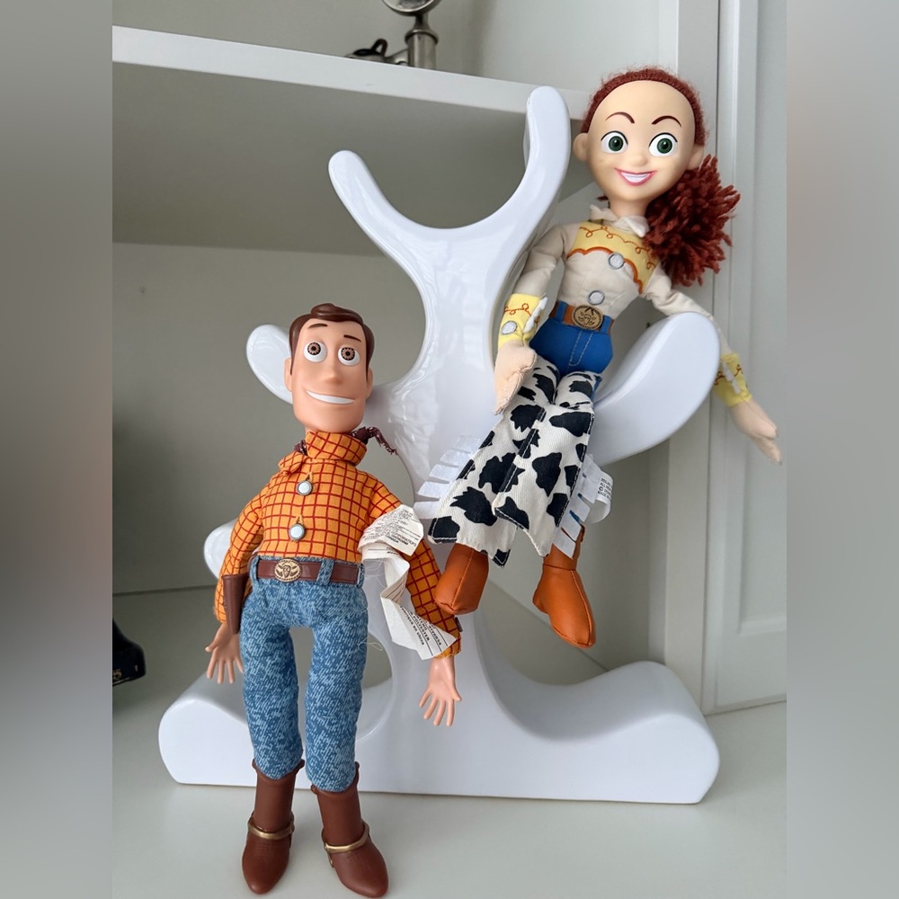vintage DISNEY PIXAR Woody & Jessie Plush Dolls Bundle X 2 Talking Woody Toys